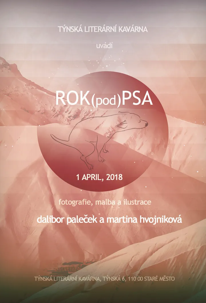 Exhibition poster Rok (pod) psa with a dog outline in a red circle
